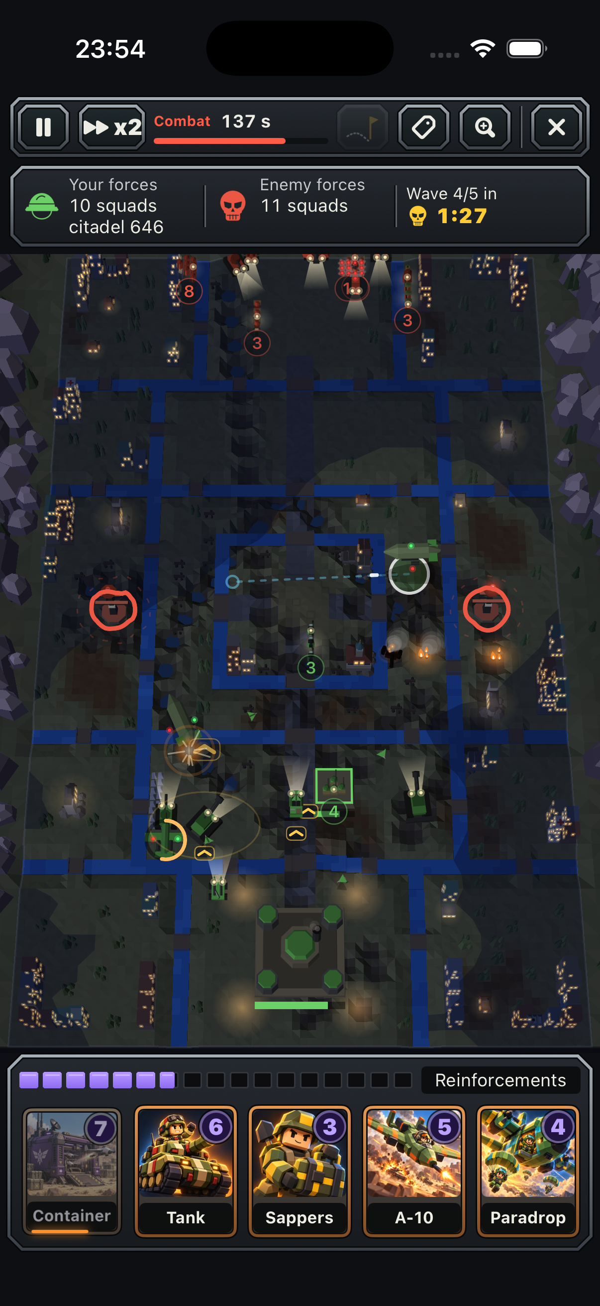 Redvance battle with tanks, artillery and aircraft